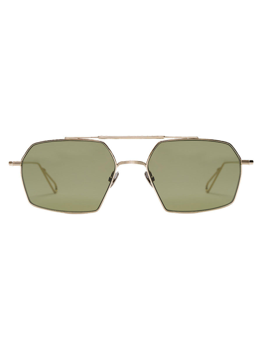 AHLEM Haussmann Grey Gold Sunglasses | sunglasscurator.com