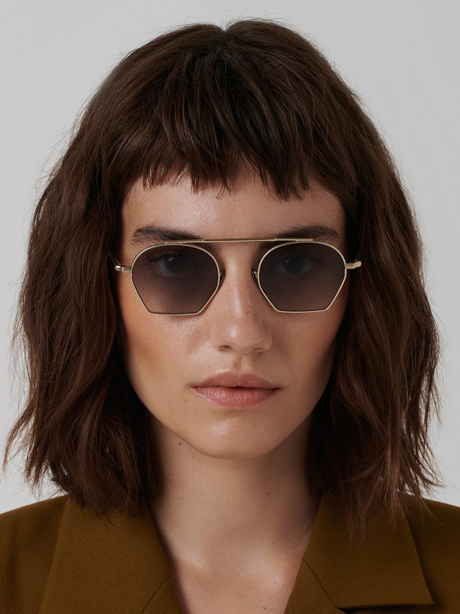 Chaillot Grey Gold Brushed sunglasses - sunglasscurator