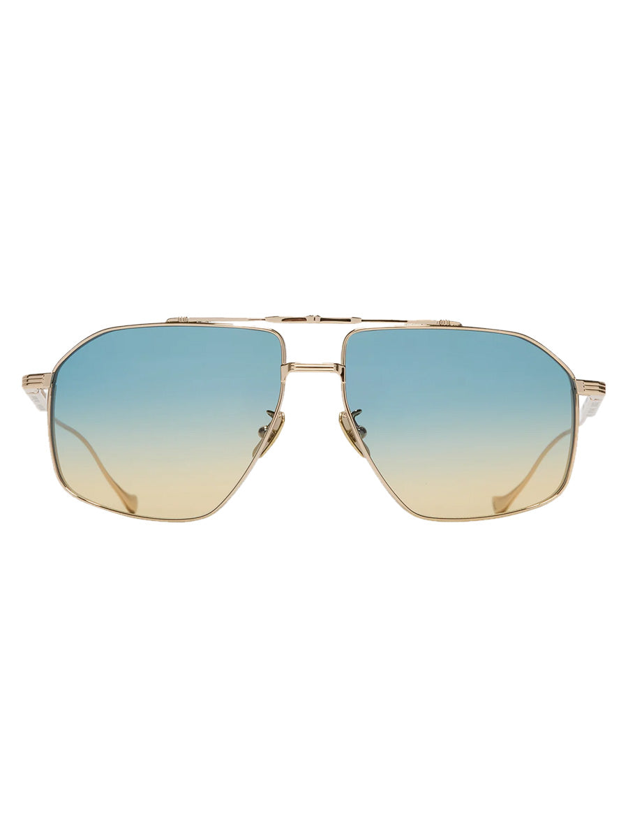 Cutler and Gross Kensington 1424 Gold Sunglasses | sunglasscurator.com