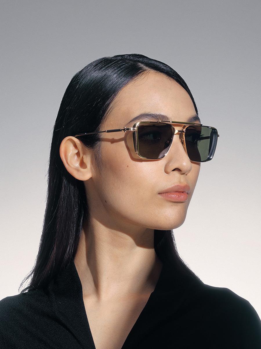 Hera Brushed White Gold 203-A sunglasses - sunglasscurator