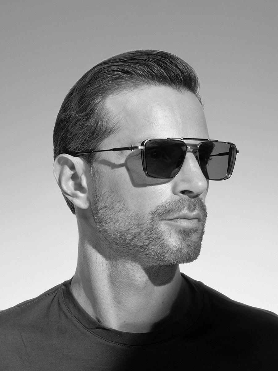 Hera Brushed White Gold 203-A sunglasses - sunglasscurator