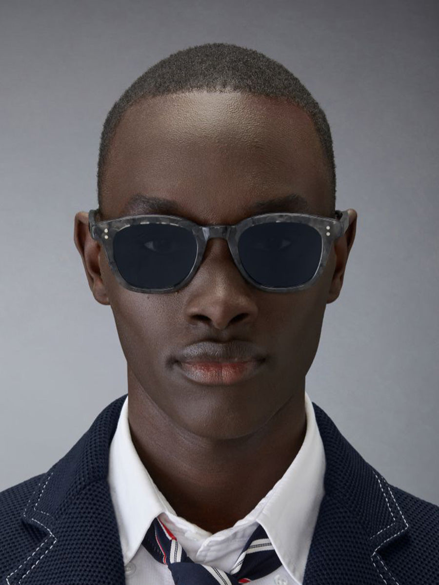 921A-025 Grey Tortoise Rectangular Sunglasses