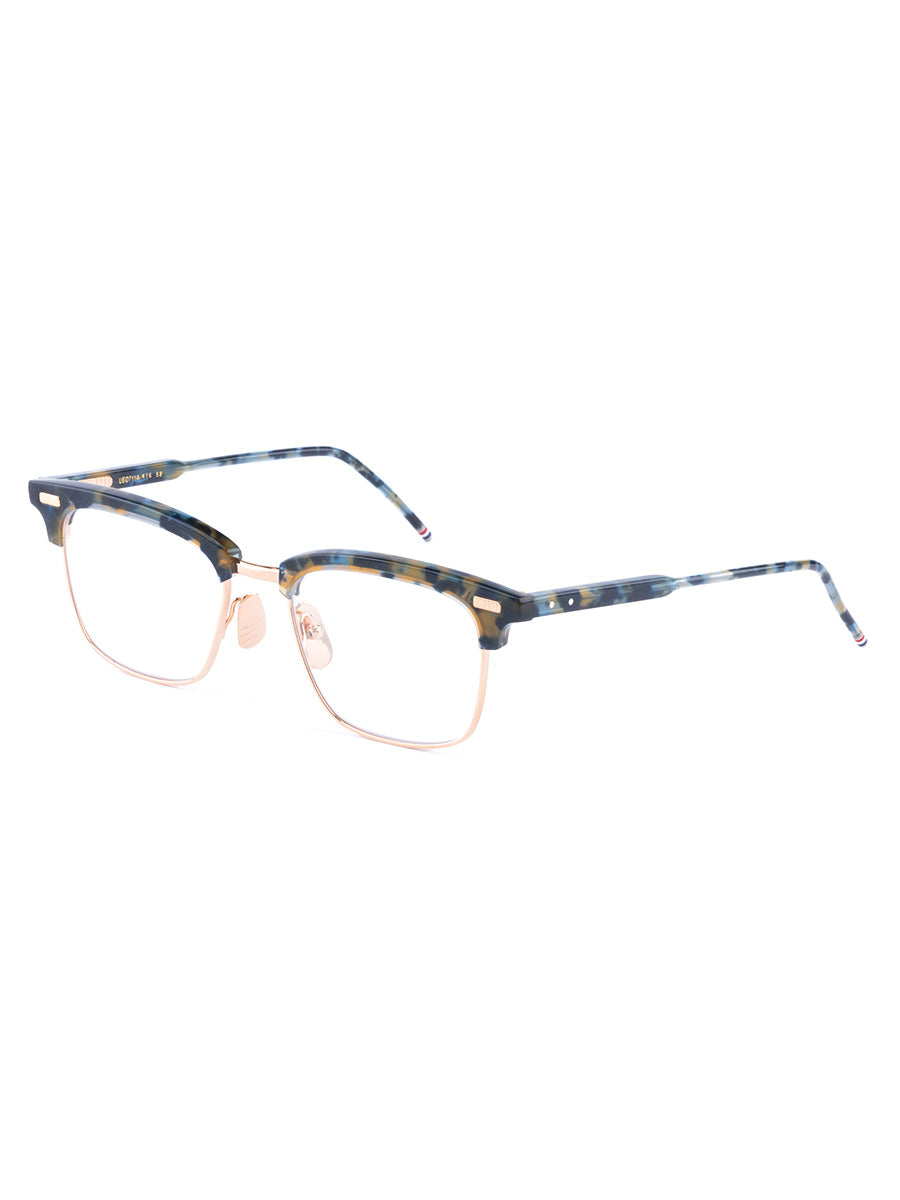 711A 416 Navy Tortoise Acetate and Rose Gold Titanium Rectangular eyeglasses