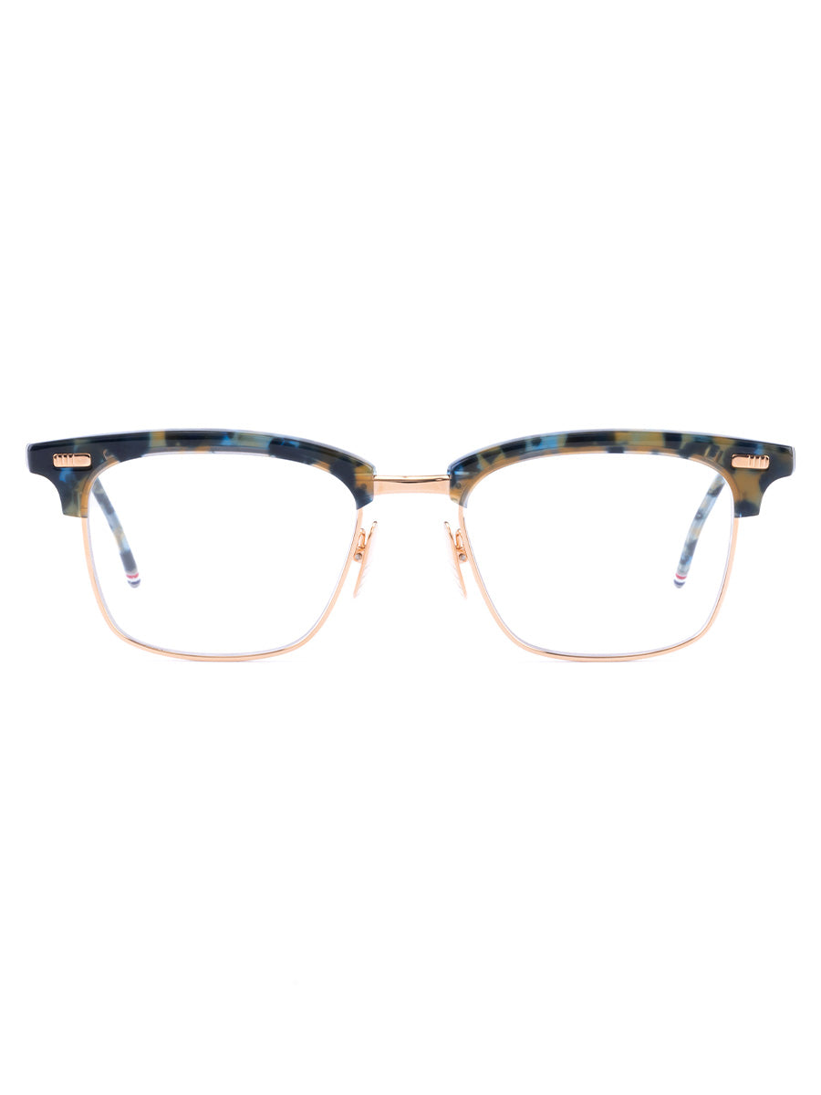 711A 416 Navy Tortoise Acetate and Rose Gold Titanium Rectangular eyeglasses