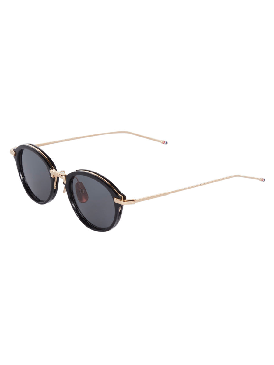 011A 001 Black Gold Round sunglasses