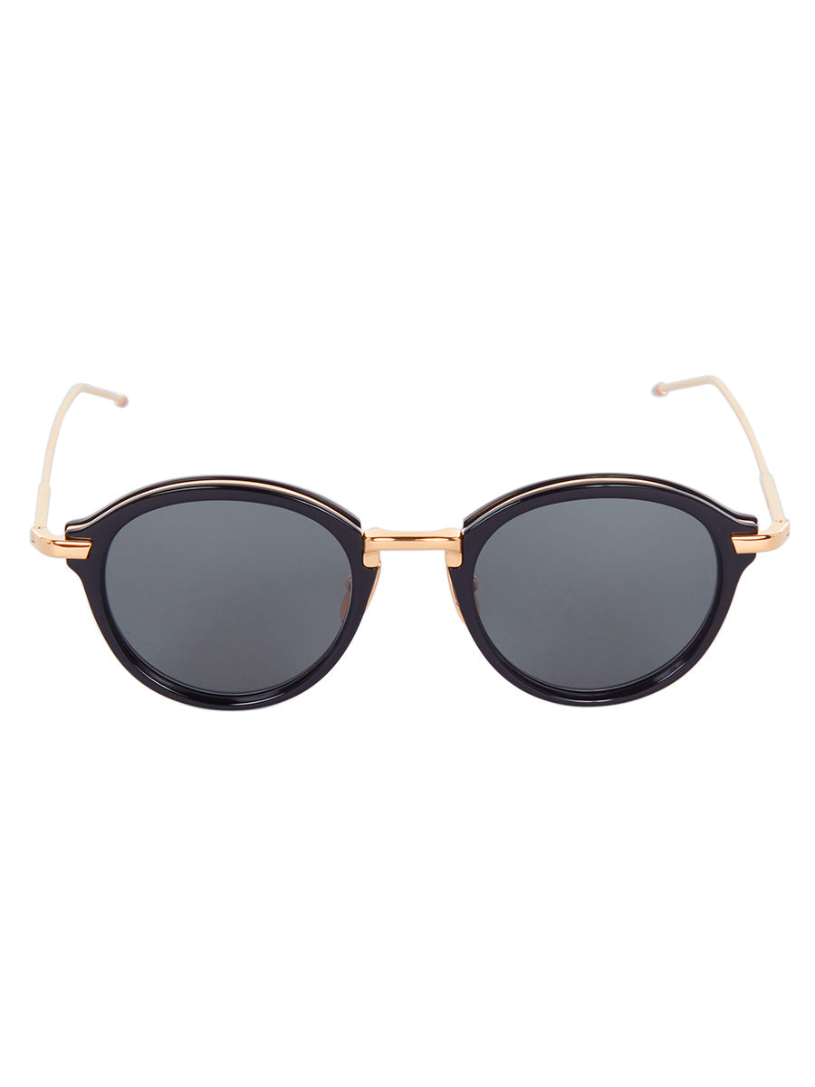 011A 001 Black Gold Round sunglasses