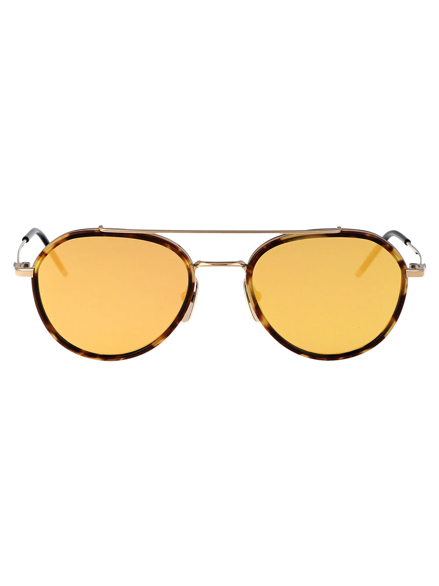 801A-215 Honey Tortoise 12K Plated Gold Aviator Sunglasses