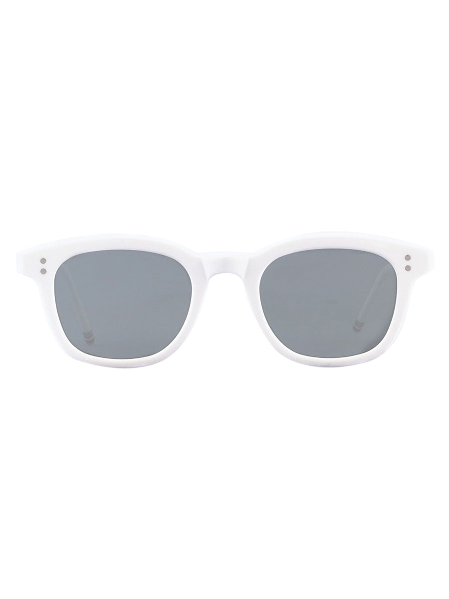 921A-100 White Acetate Rectangular Sunglasses