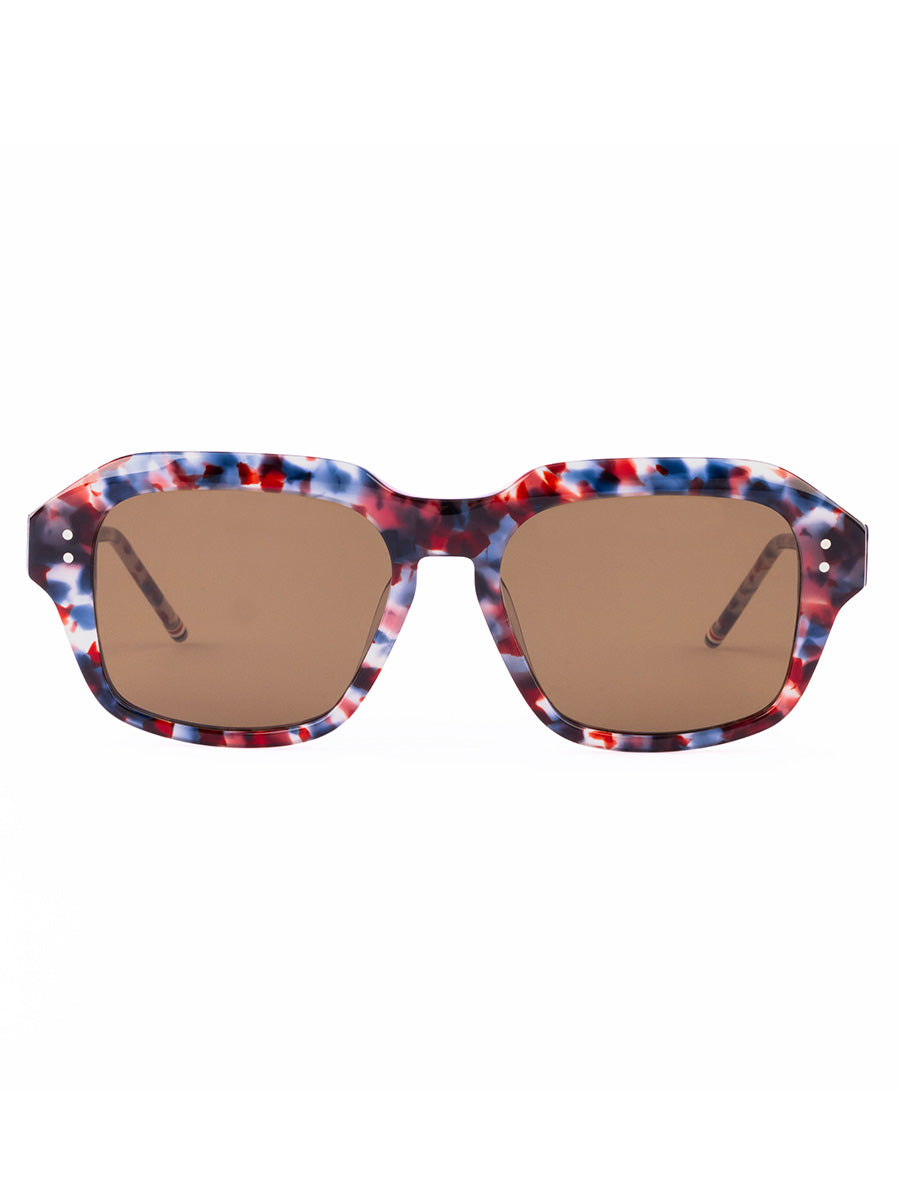928A 960 Rainbow Tortoise 12K Gold Plated Rectangular sunglasses