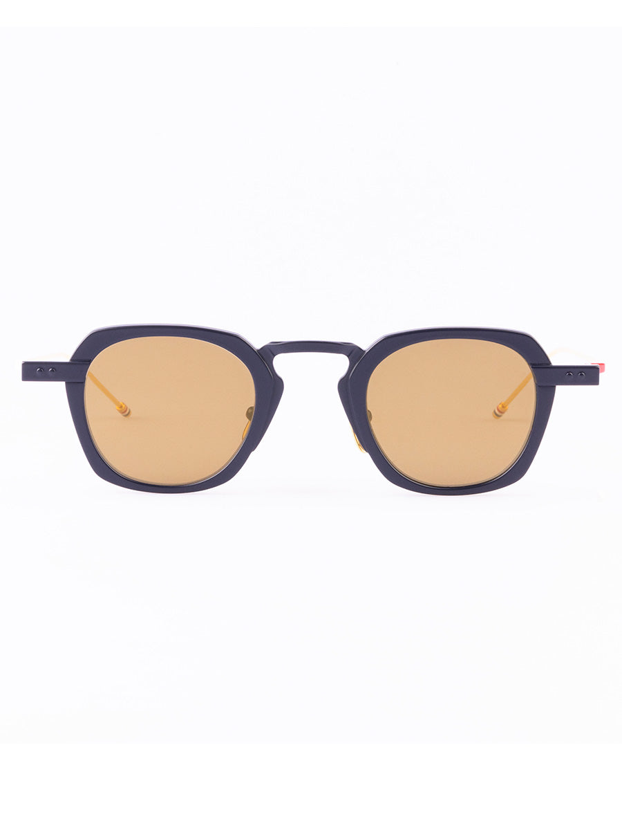 930A 410 Navy Red White 18k Gold Plated Titanium Square sunglasses