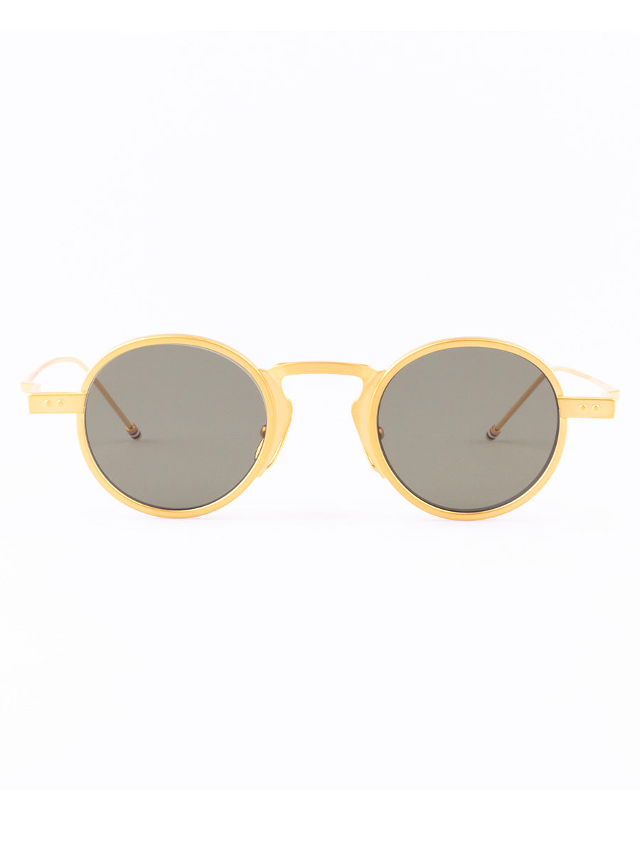 931A 712 Matte 18K Gold Plated Titanium Round sunglasses