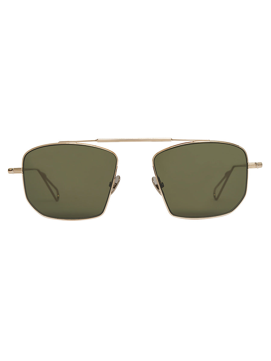 AHLEM New York Grey Gold Brushed Sunglasses | sunglasscurator.com