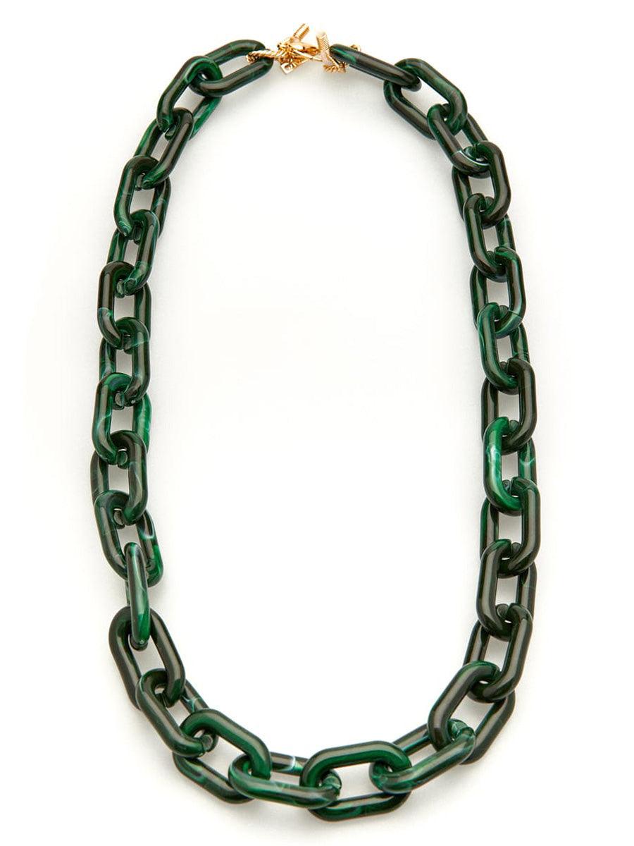 Dark Green Square Resin 3 glasses chain - sunglasscurator