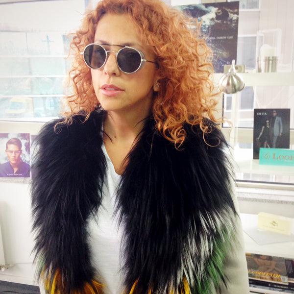 Anda Roman in Thom Browne Eyewear - sunglasscurator