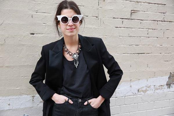 Leandra Medine in Jeremy Scott Eyewear - sunglasscurator