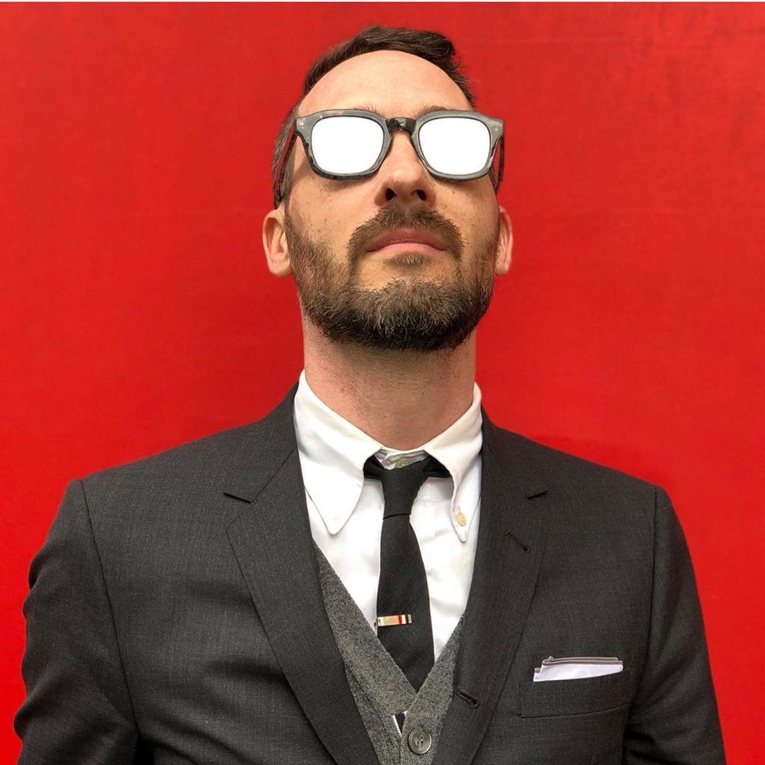 Rolf Springer in Thom Browne 412 sunglasses - sunglasscurator