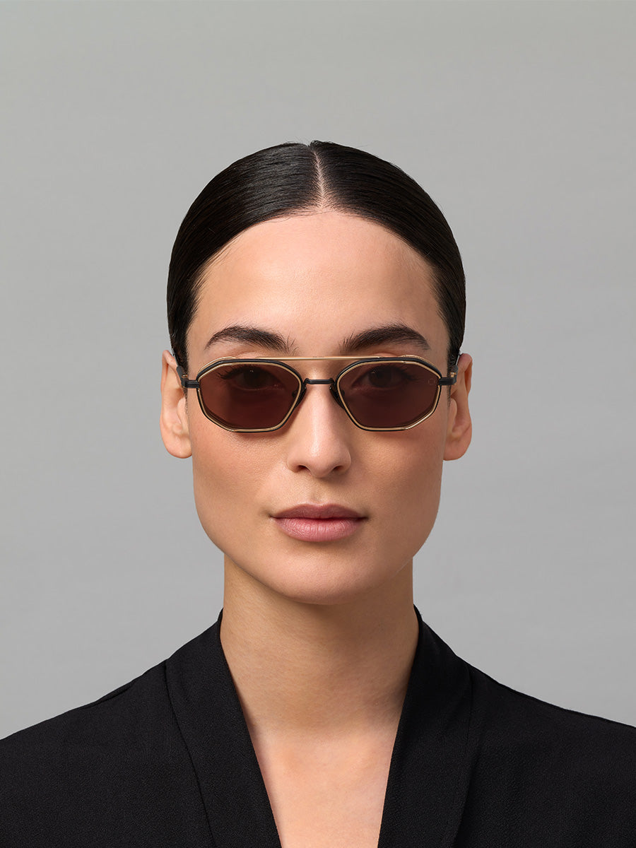 AKONI Anniversary Edition | Eris-Two Antique Gold 508F Sunglasses