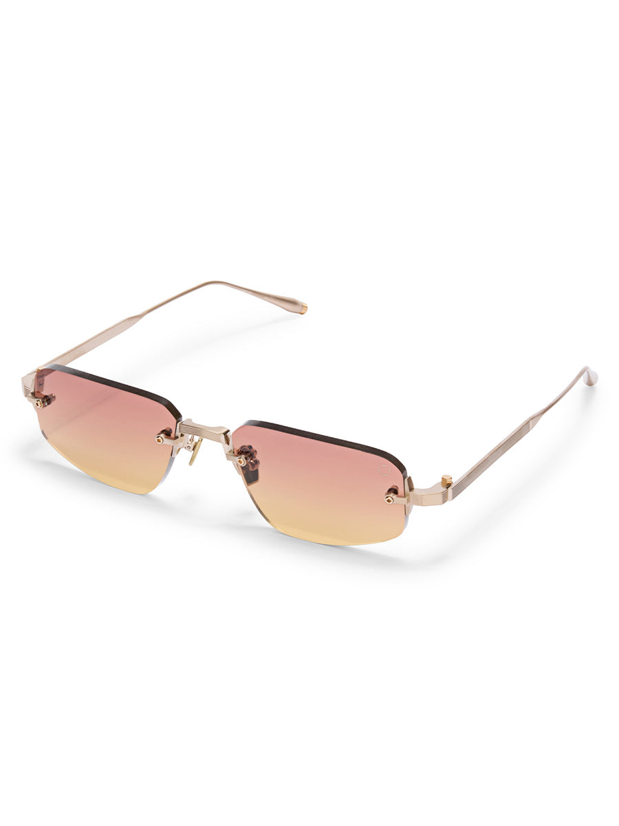 AKONI Juno-Three Brushed Gold 536C Sunglasses | sunglasscurator.com