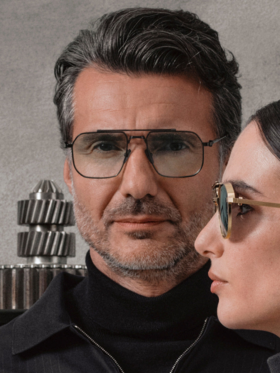 Europa Brushed Black Iron 200H sunglasses