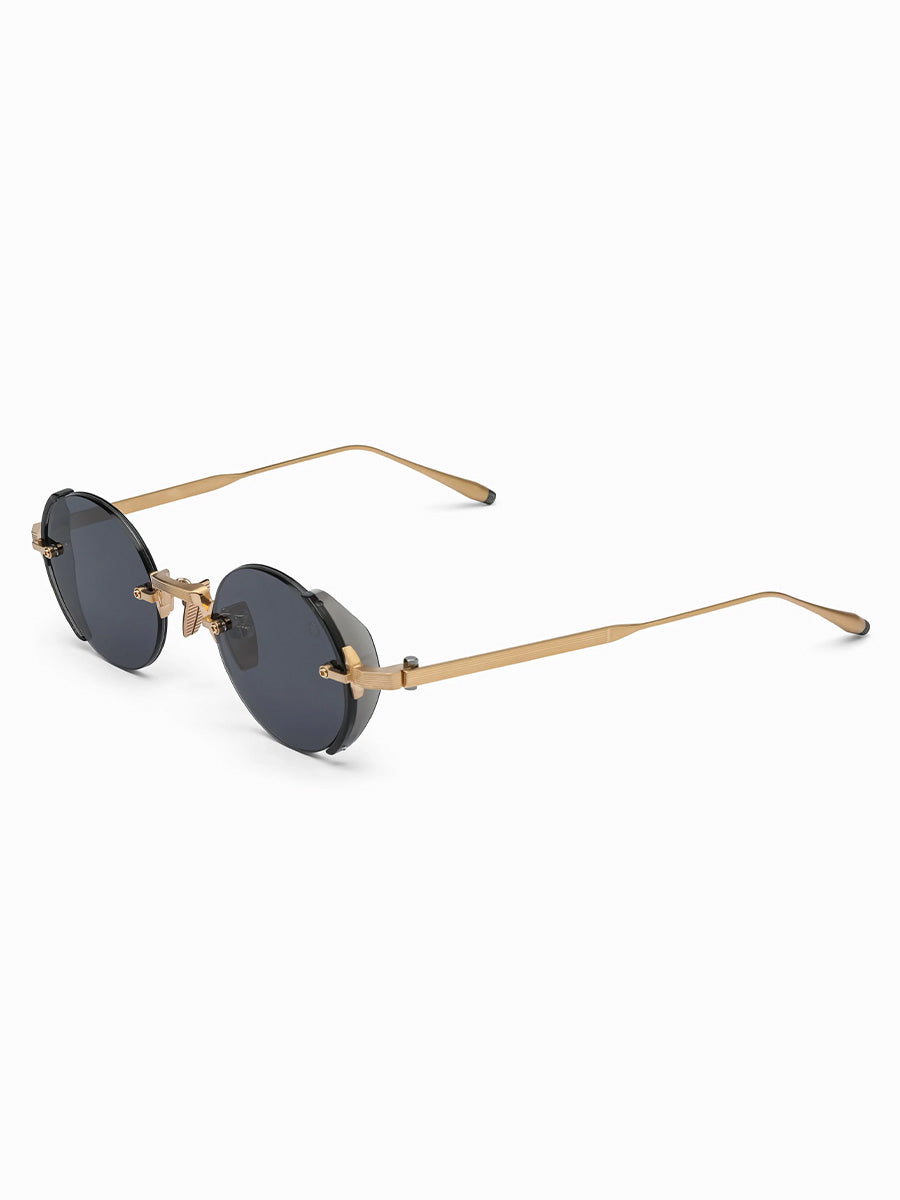 AKONI Jupiter Brushed Gold 519A Sunglasses | sunglasscurator.com