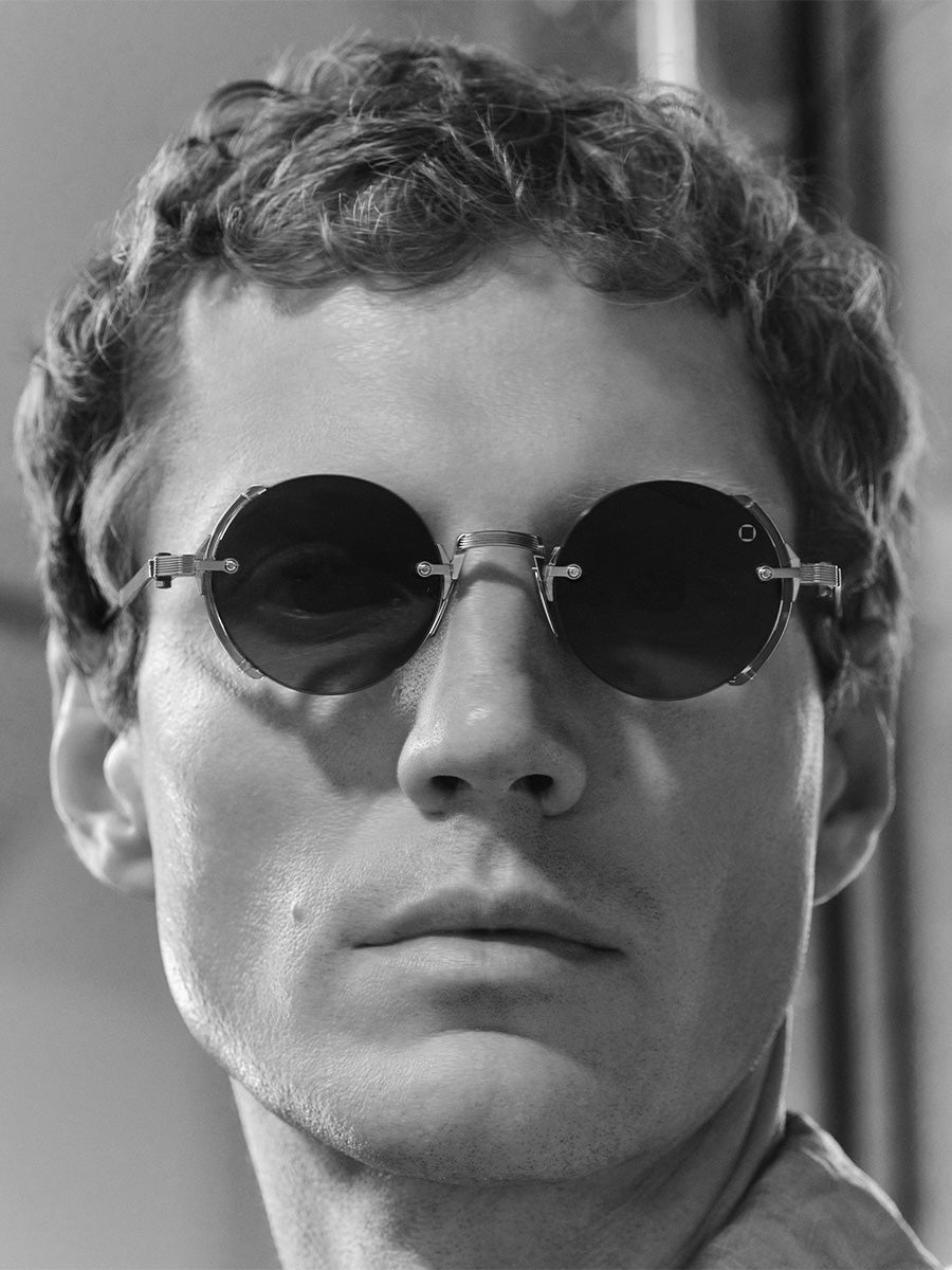 AKONI Jupiter Brushed Gold 519A Sunglasses | sunglasscurator.com