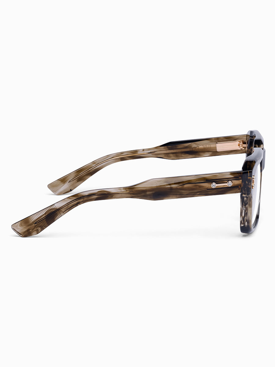 AKONI Pegasus Green Swirl 12K Gold 528B Eyeglasses
