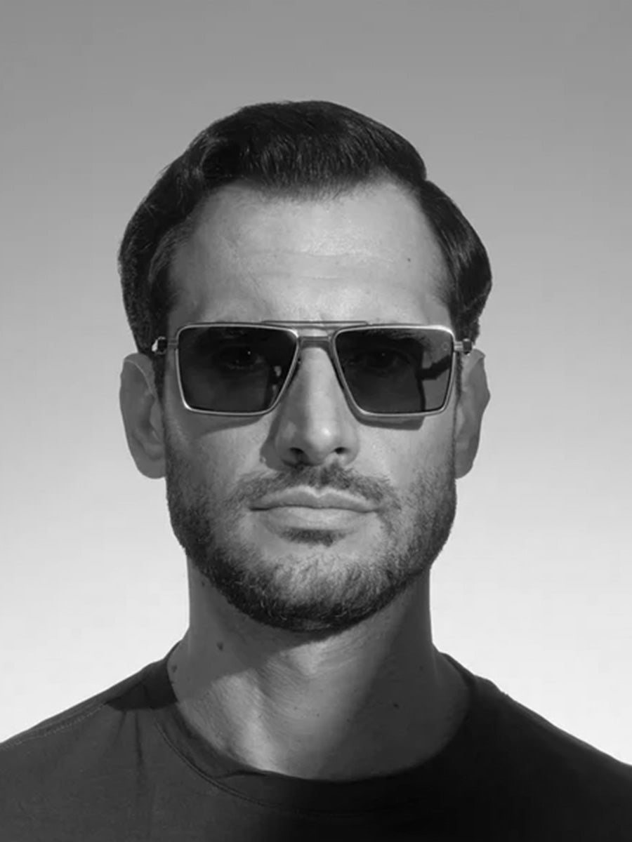 AKONI Sprint-A Brushed Gold 504E Sunglasses | sunglasscurator.com