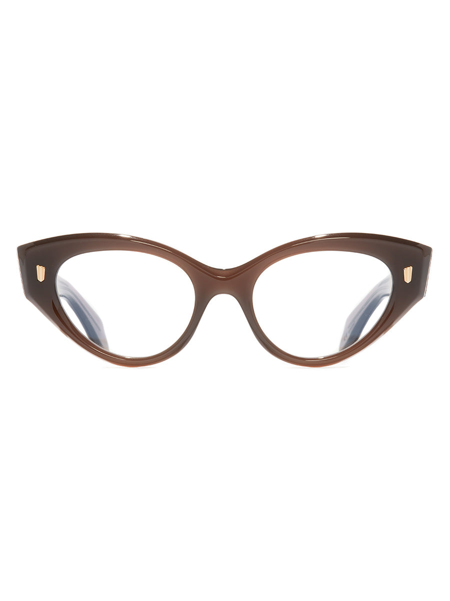 1417 03 Brown Crystal Cat-Eye eyeglasses