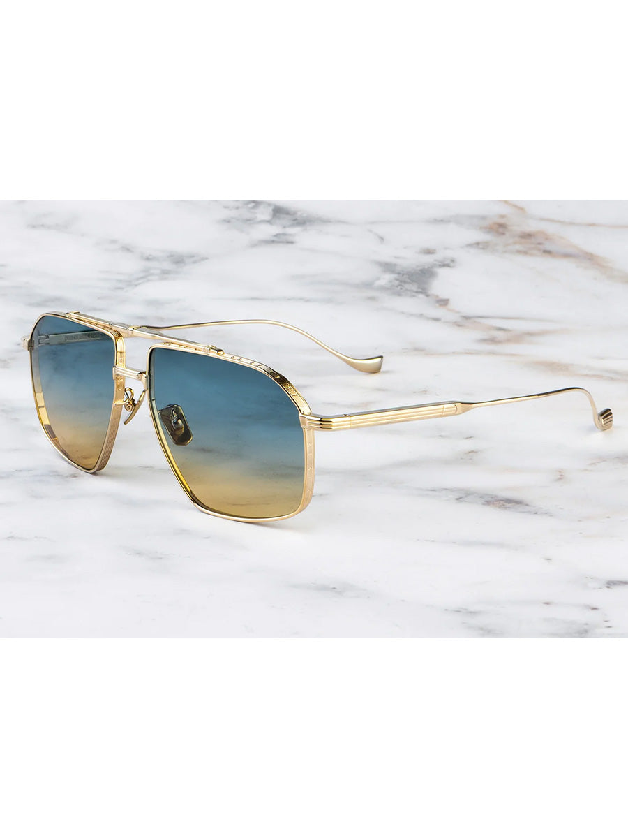 Cutler and Gross Kensington 1424 Gold Sunglasses | sunglasscurator.com