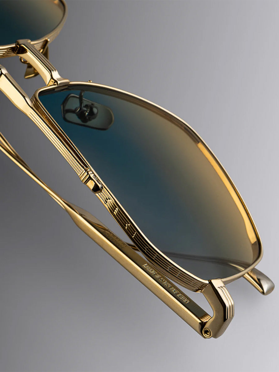 Cutler and Gross Kensington 1424 Gold Sunglasses | sunglasscurator.com