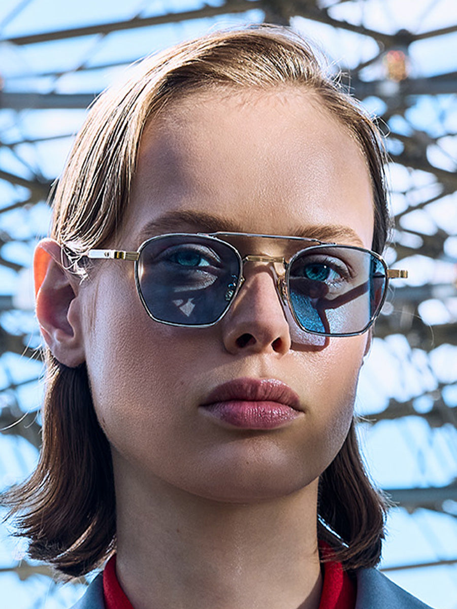Cutler and Gross Cranley Silver Gold Sunlasses | sunglasscurator.com
