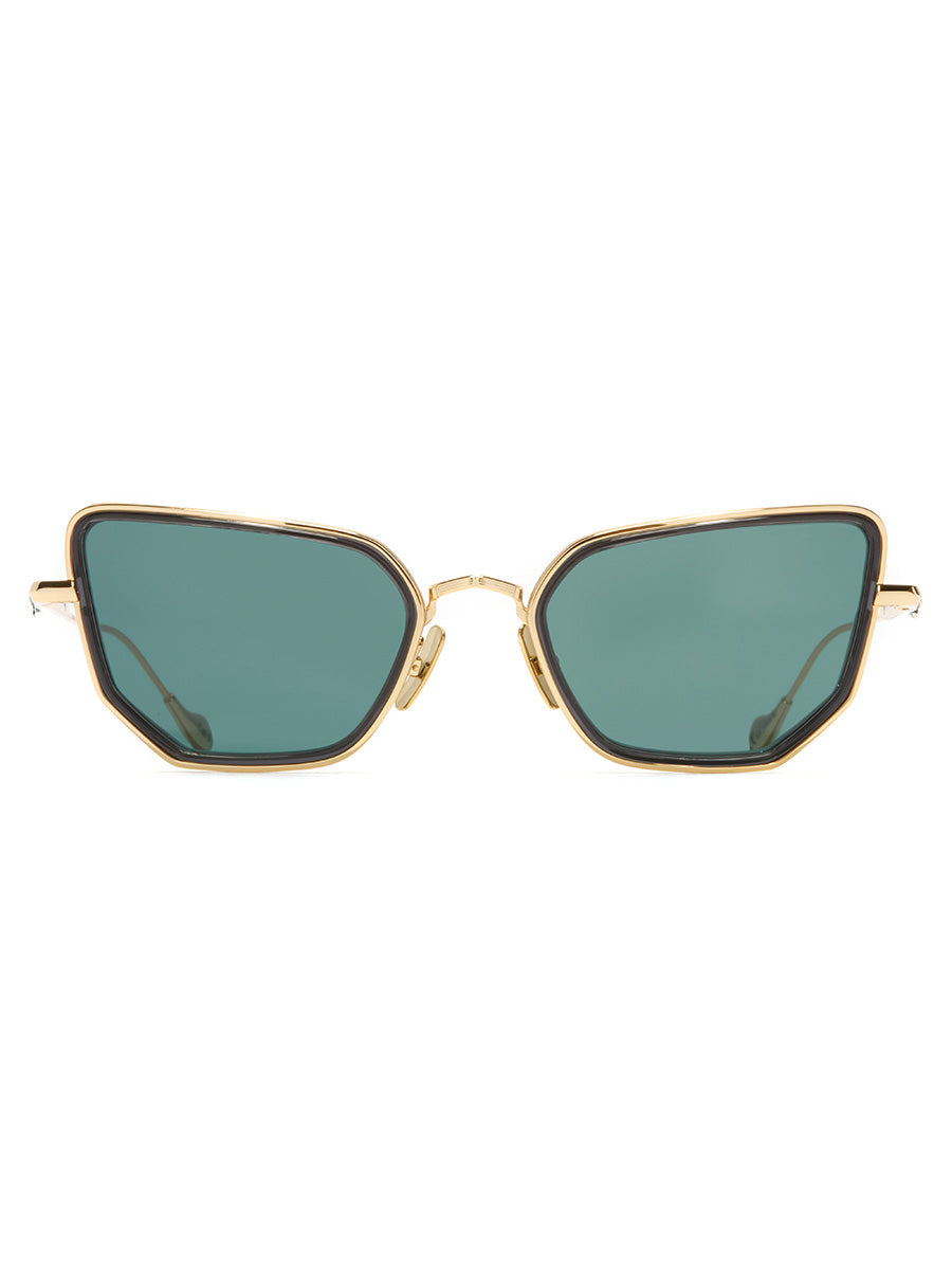 Paisley Gold Dark Grey Cat Eye sunglasses