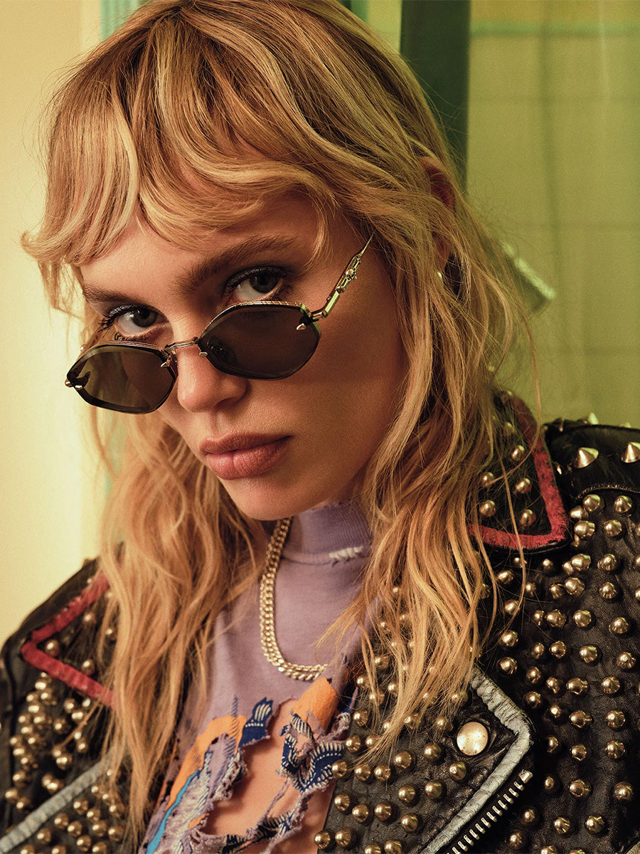 Carol Silver Rectangular sunglasses