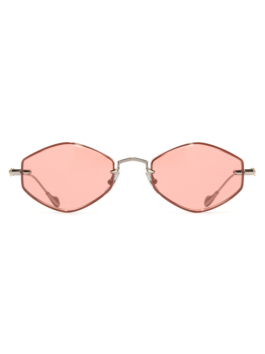 Carol Gun Metal Gold Rectangular sunglasses
