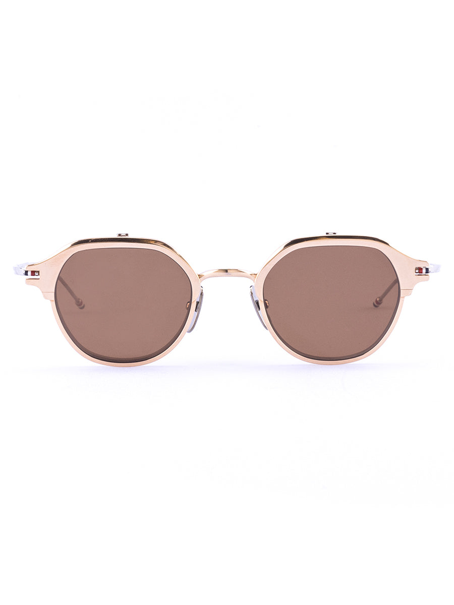 812A-710 Clip-On Rose Gold Plated Titanium Sunglasses
