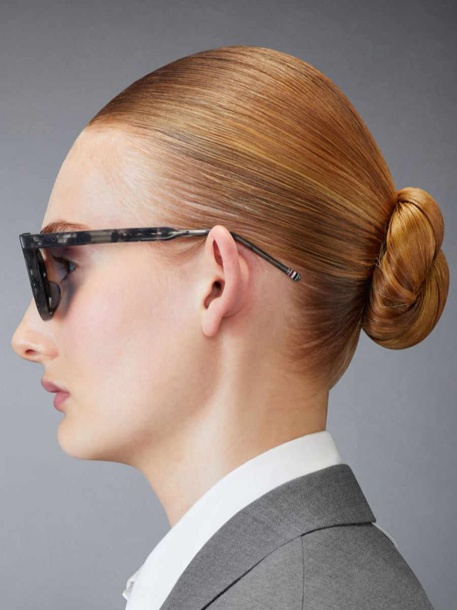 Thom Browne 921A-025 Grey Tortoise Rectangular Sunglasses