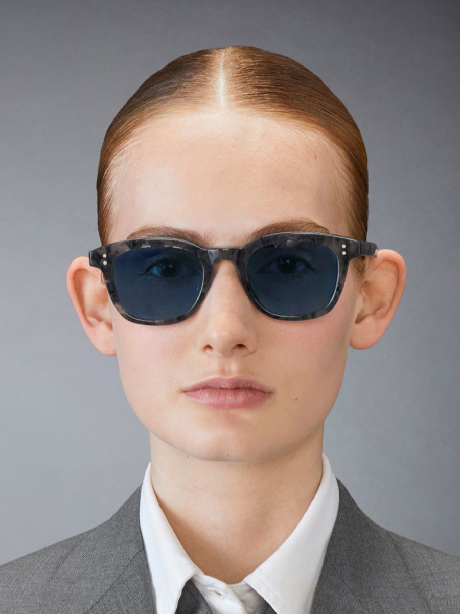 Thom Browne 921A-025 Grey Tortoise Rectangular Sunglasses