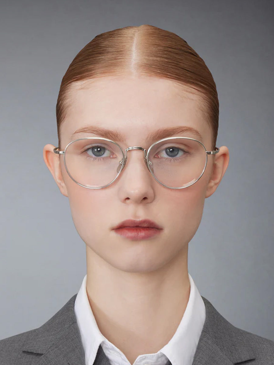 119A-046 Round Silver Eyeglasses
