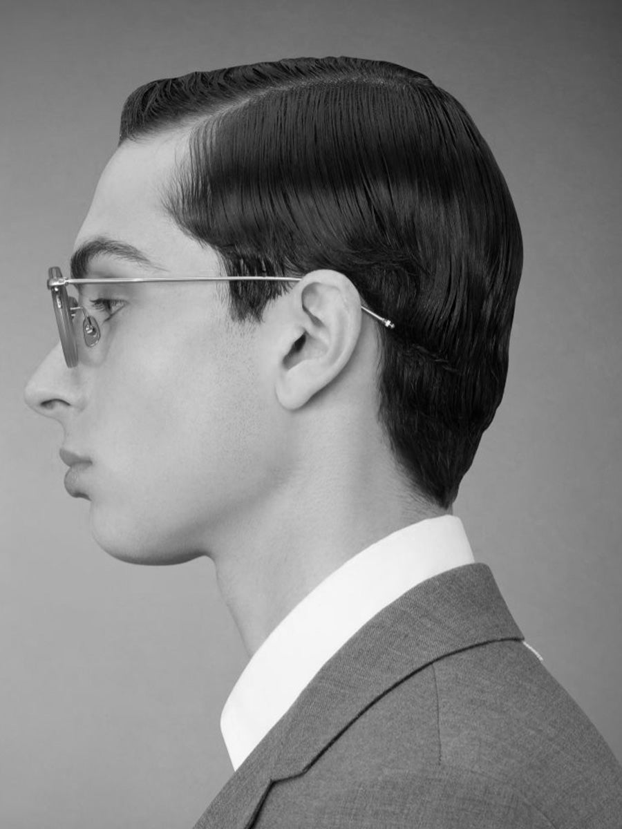 Thom Browne 011A-000 Clear Silver Round Eyeglasses 
