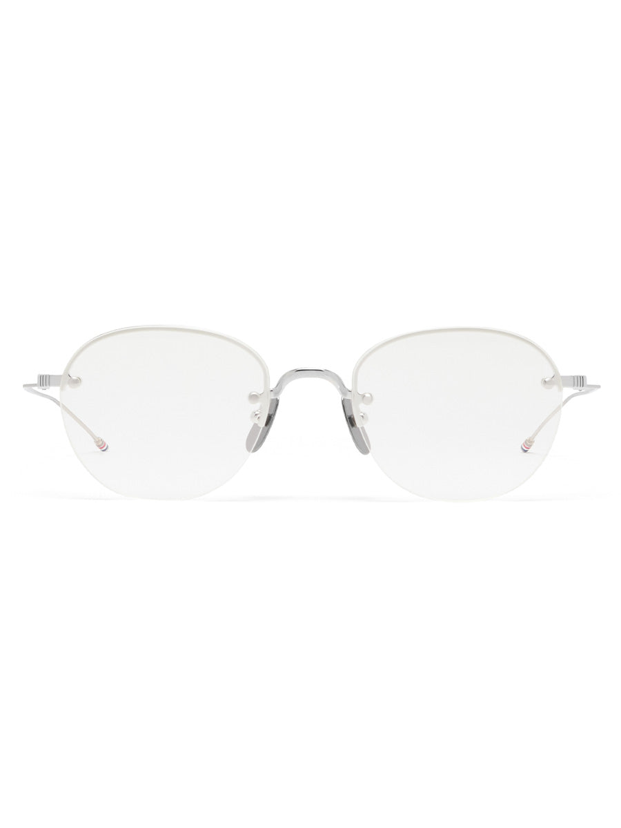 959A 045 SIlver Semi-Rimless Oval eyeglasses