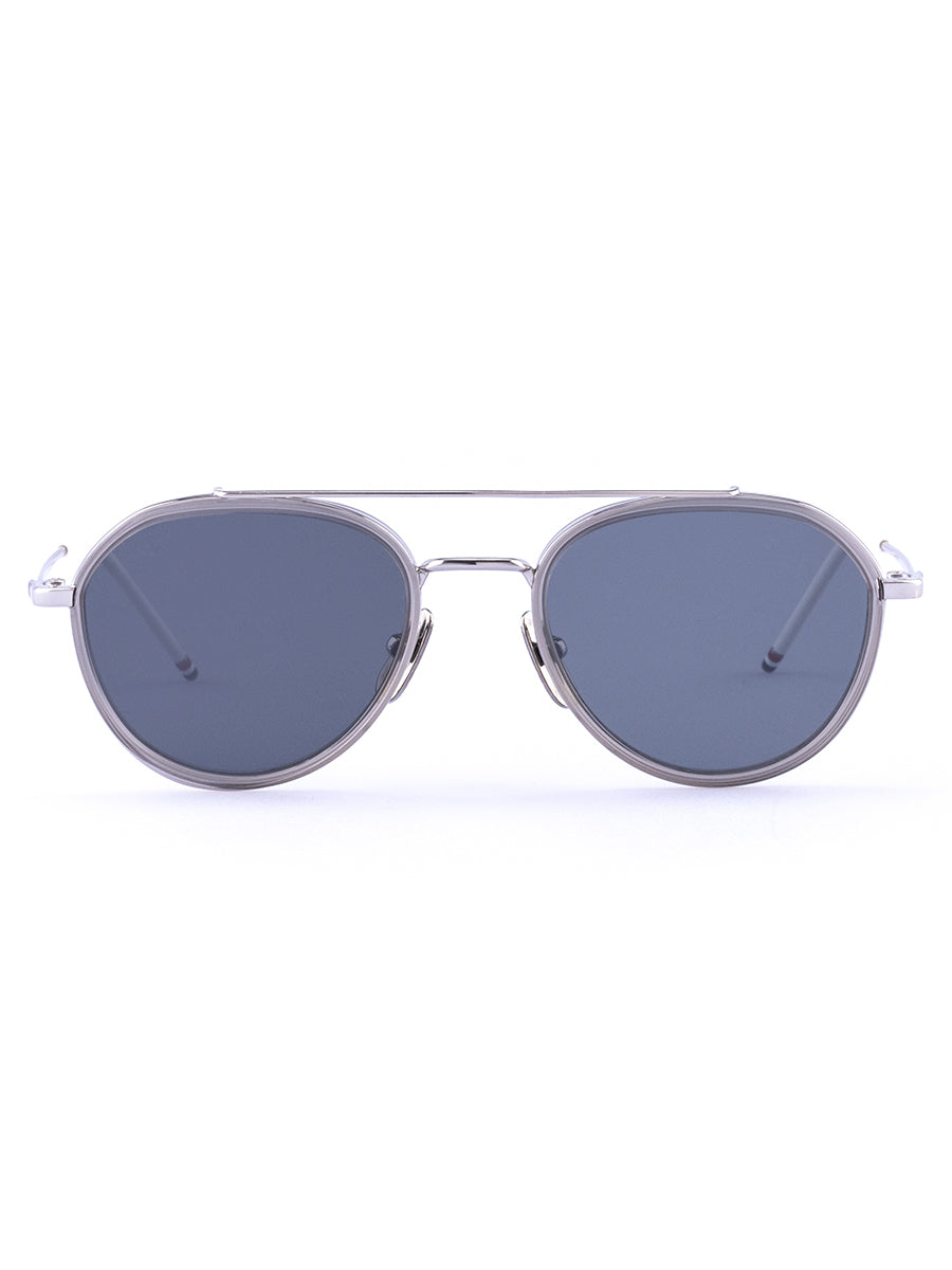 Thom Browne 801A-060 Smoke Grey Aviator Sunglasses display picture 1
