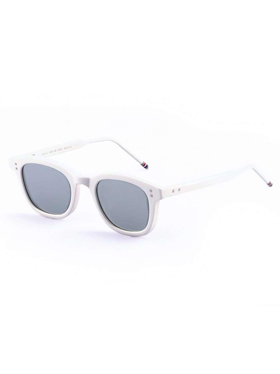 921A-100 White Acetate Rectangular Sunglasses