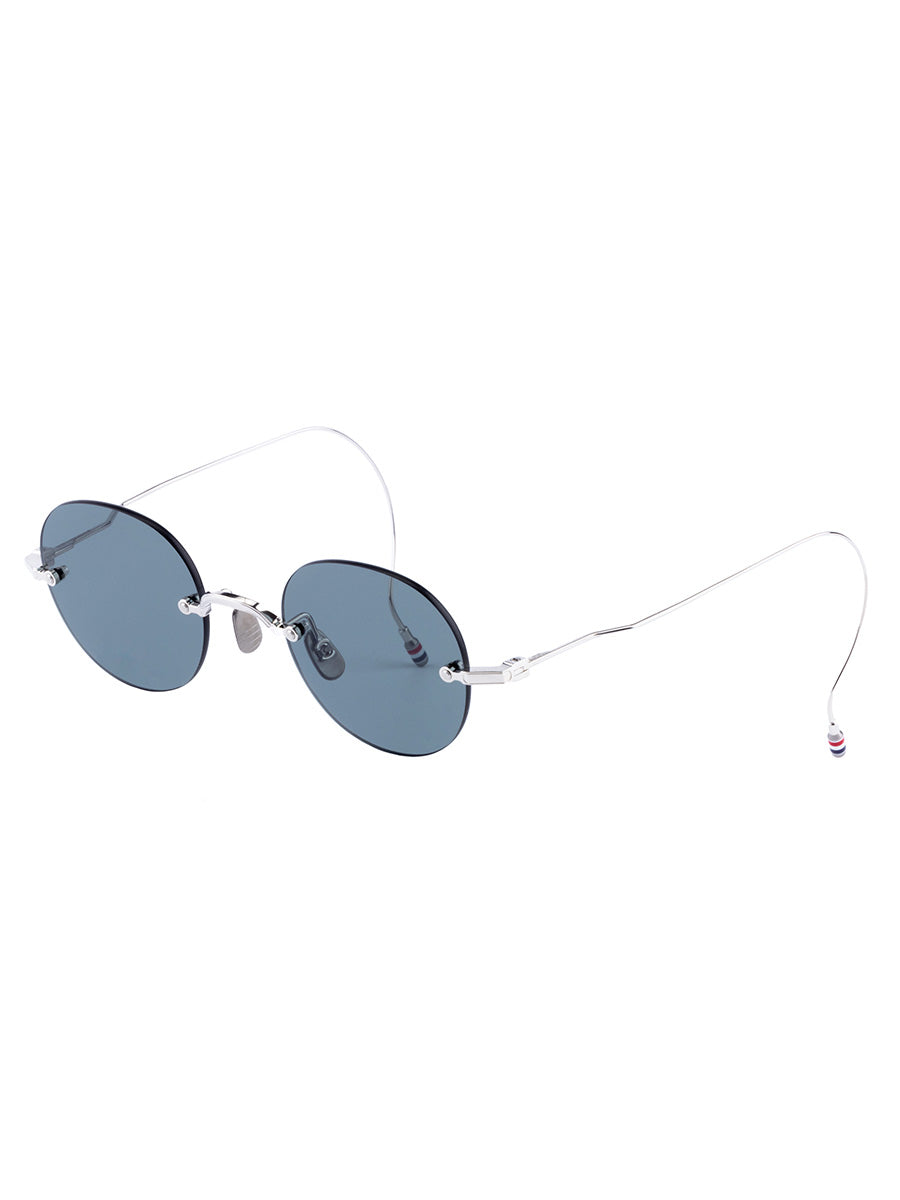 937A 045 Silver Titanium Rimless Round sunglasses