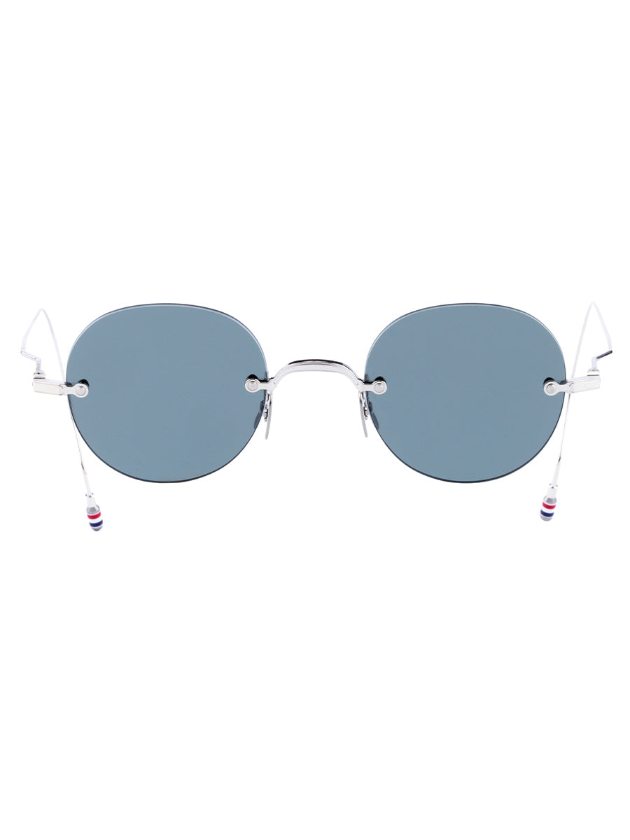 937A 045 Silver Titanium Rimless Round sunglasses