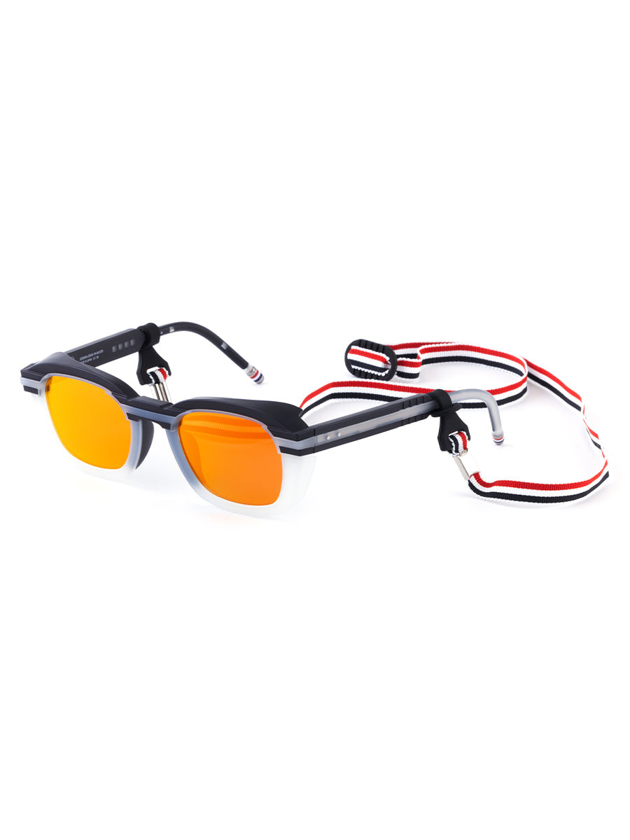 940A 104 Black White Rectangular Injection sunglasses