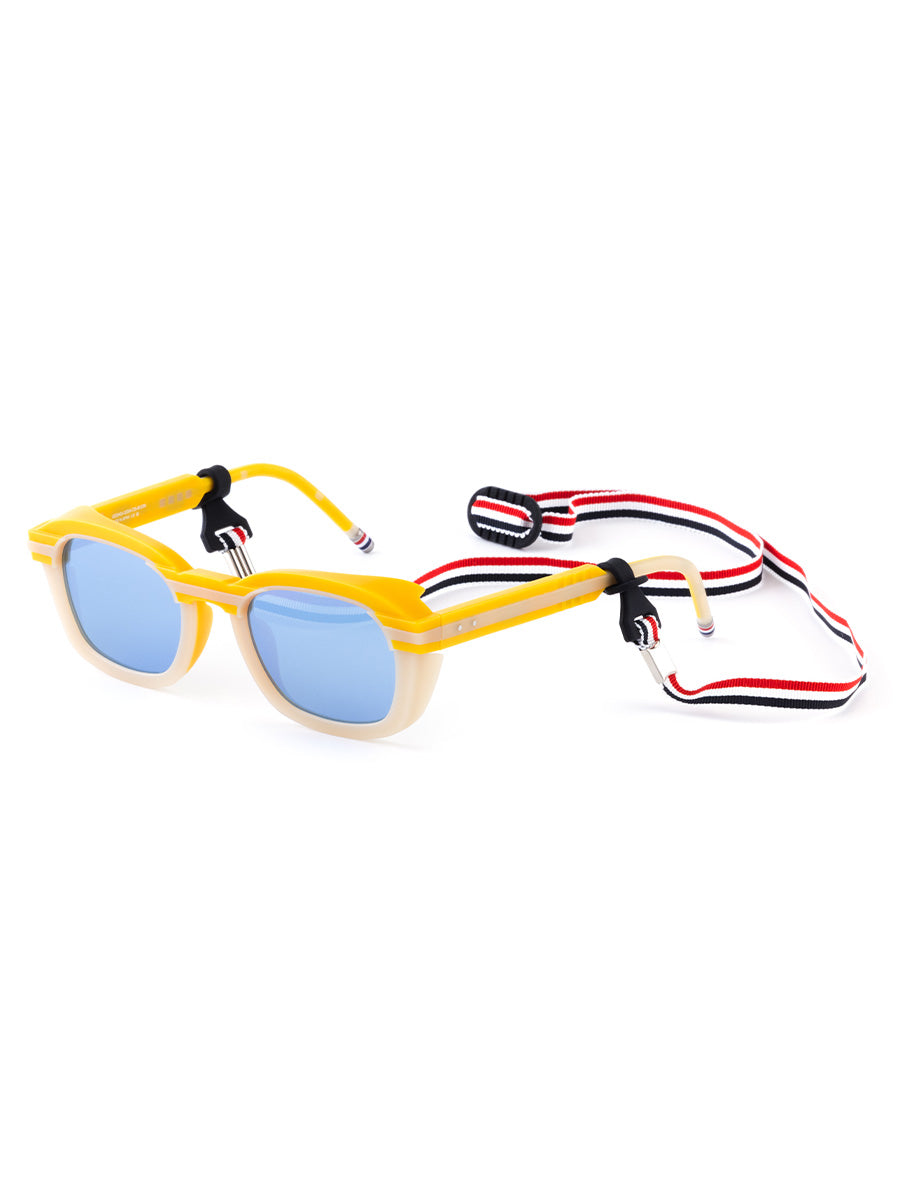 940A 735 Yellow Cream Rectangular Injection sunglasses