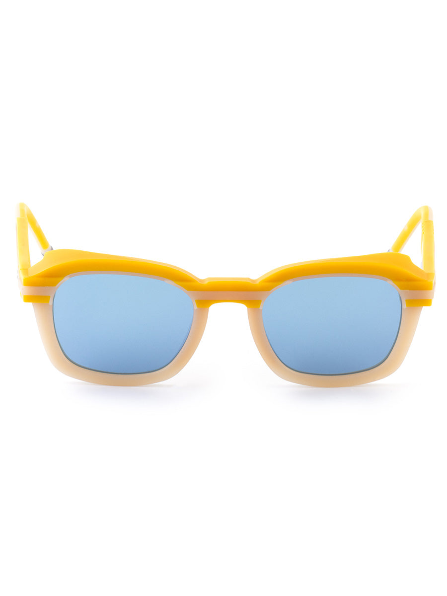 940A 735 Yellow Cream Rectangular Injection sunglasses
