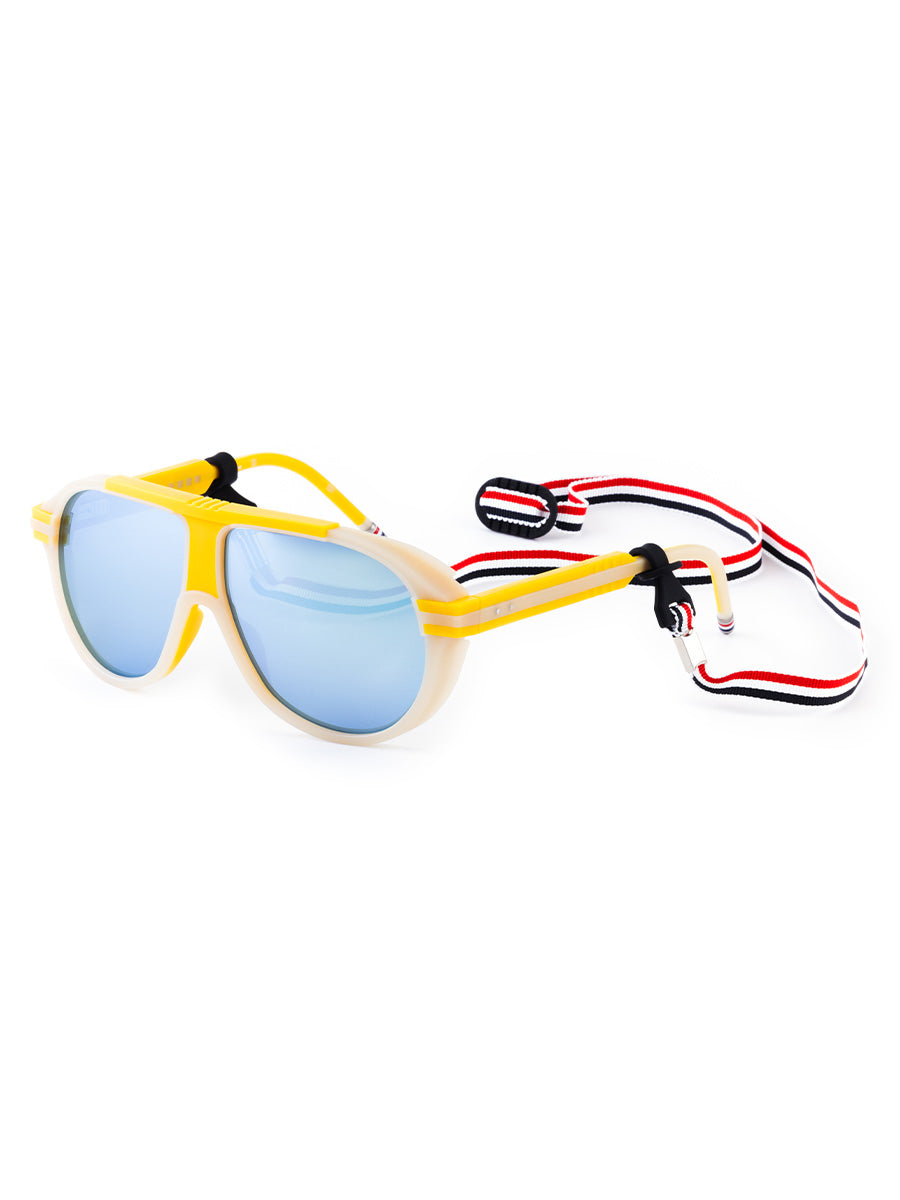 941A 735 Yellow Cream Aviator Injection sunglasses