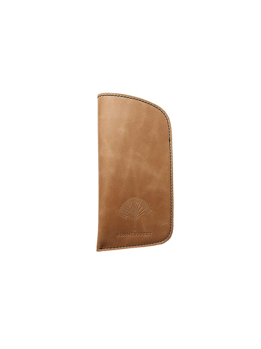 Camel classic leather glasses case - sunglasscurator