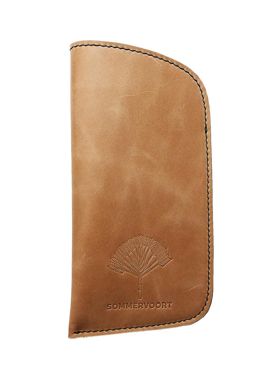 Camel classic leather glasses case - sunglasscurator